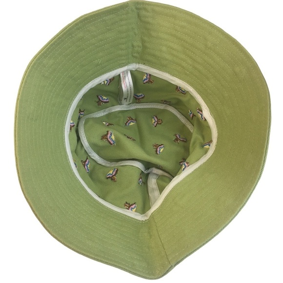 New Urban Outfitters Women One Size Bucket Hat Mushroom Embroidered Boho Green - Picture 8 of 8